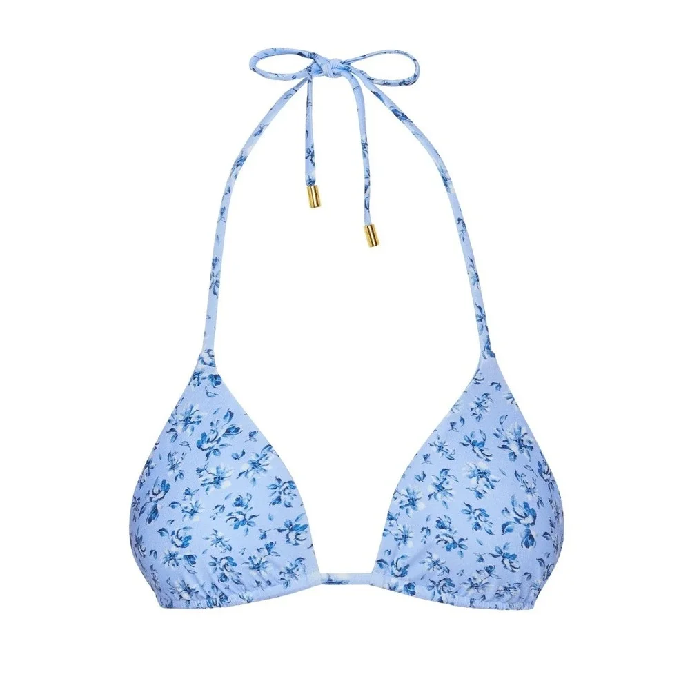 Monday Swimwear Palma Top Isola Floral Blue Size Small New With Tags